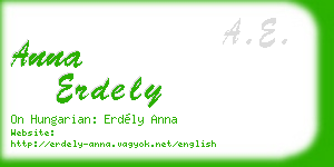 anna erdely business card